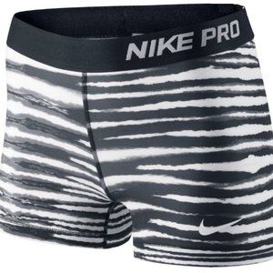 Nike Pro Spandex Shorts Zebra Print - S
